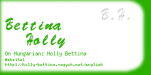 bettina holly business card